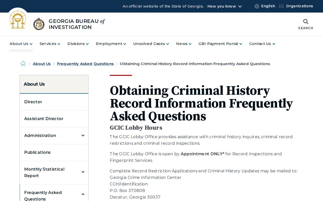 Wayne County criminal history correction and access FAQ