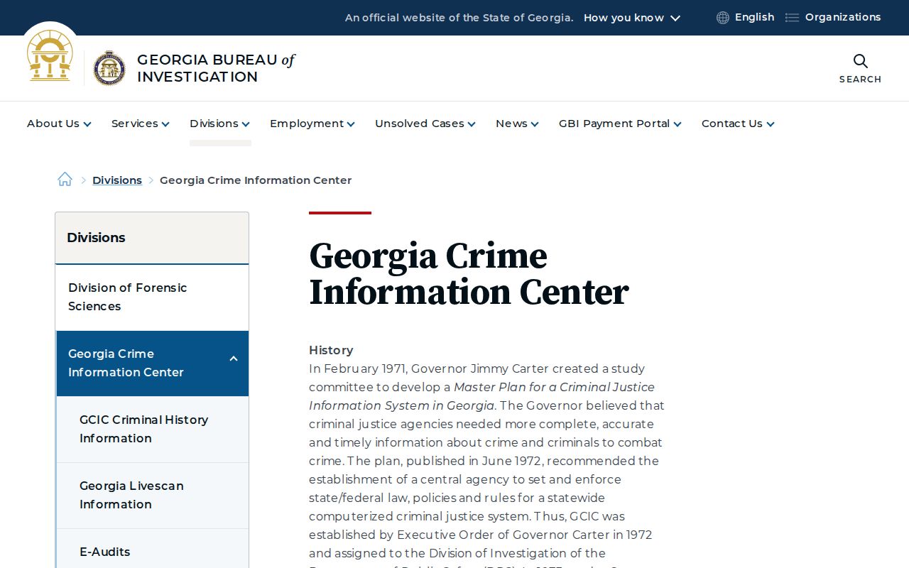Wayne County criminal history Georgia Crime Information Center